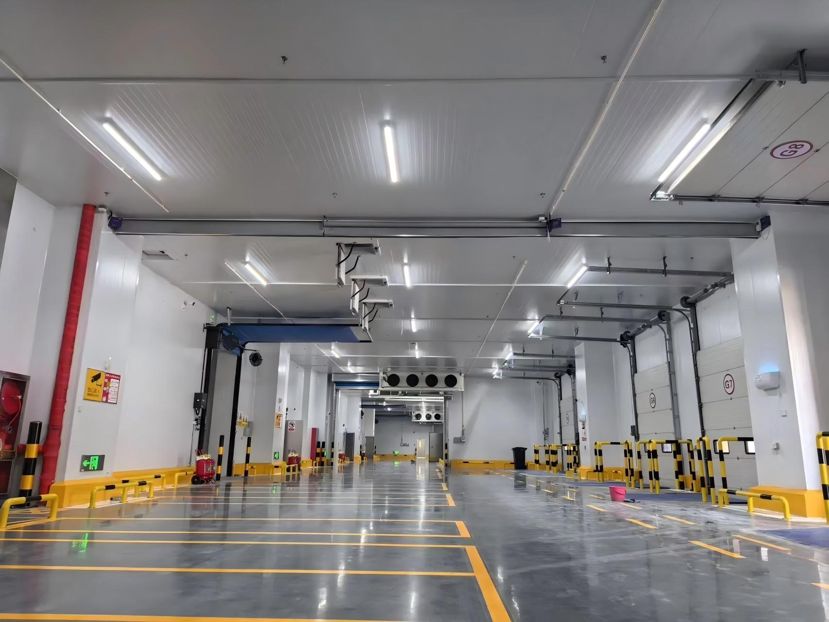 Interior of Steel Structure Cold Storage Facility
