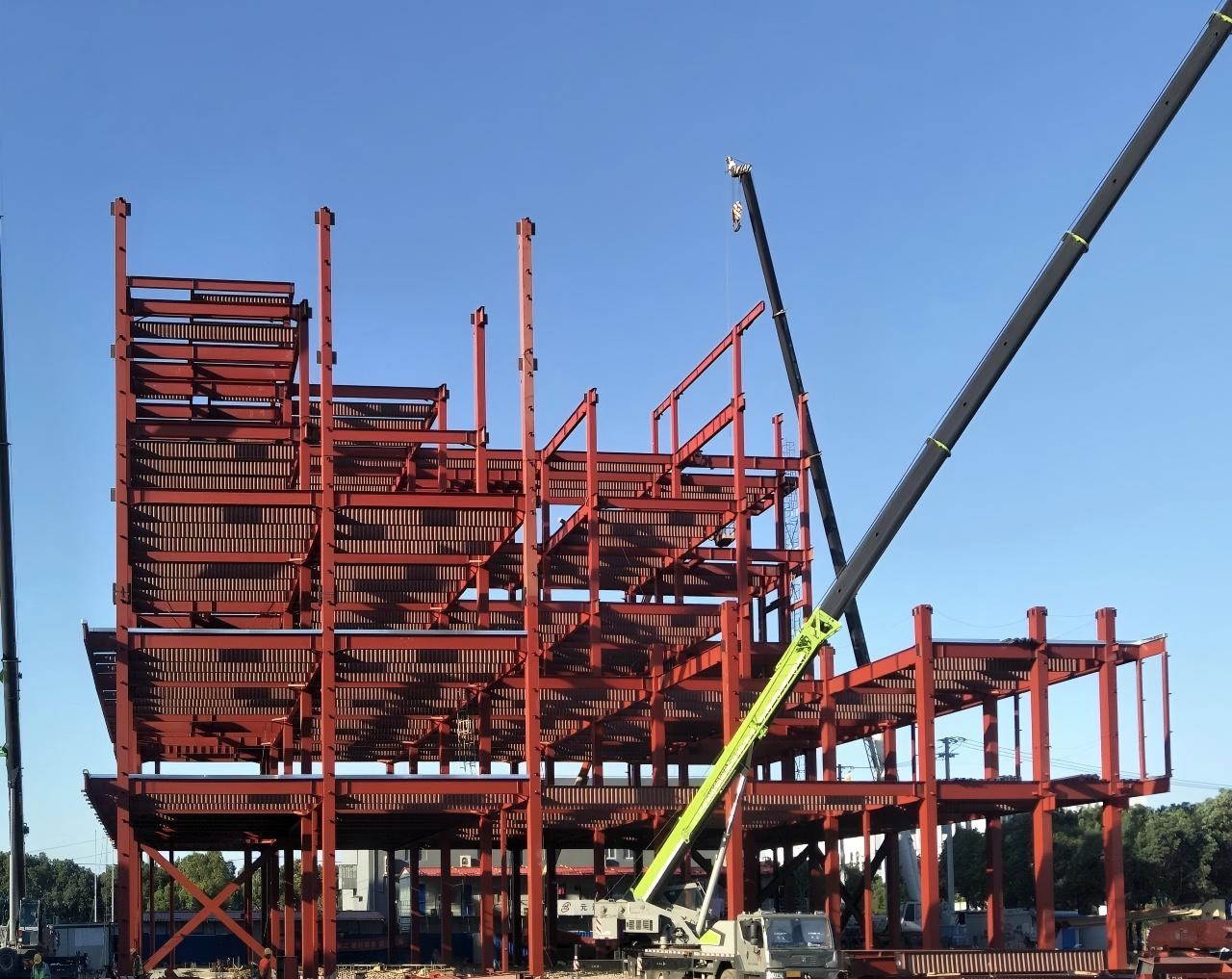 Multi-Story Steel Structural Framework under Construction