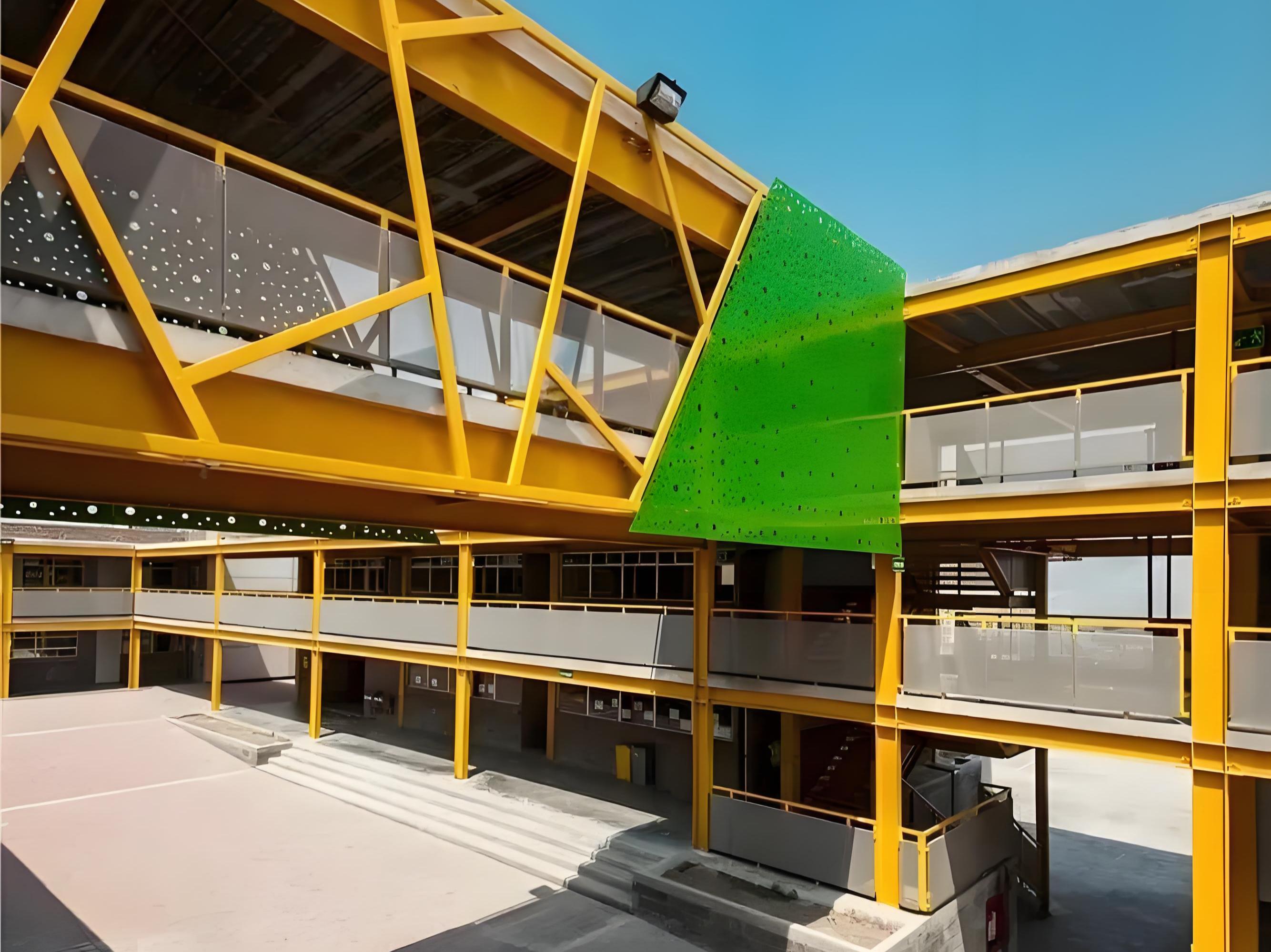 Teaching building steel structure assembly