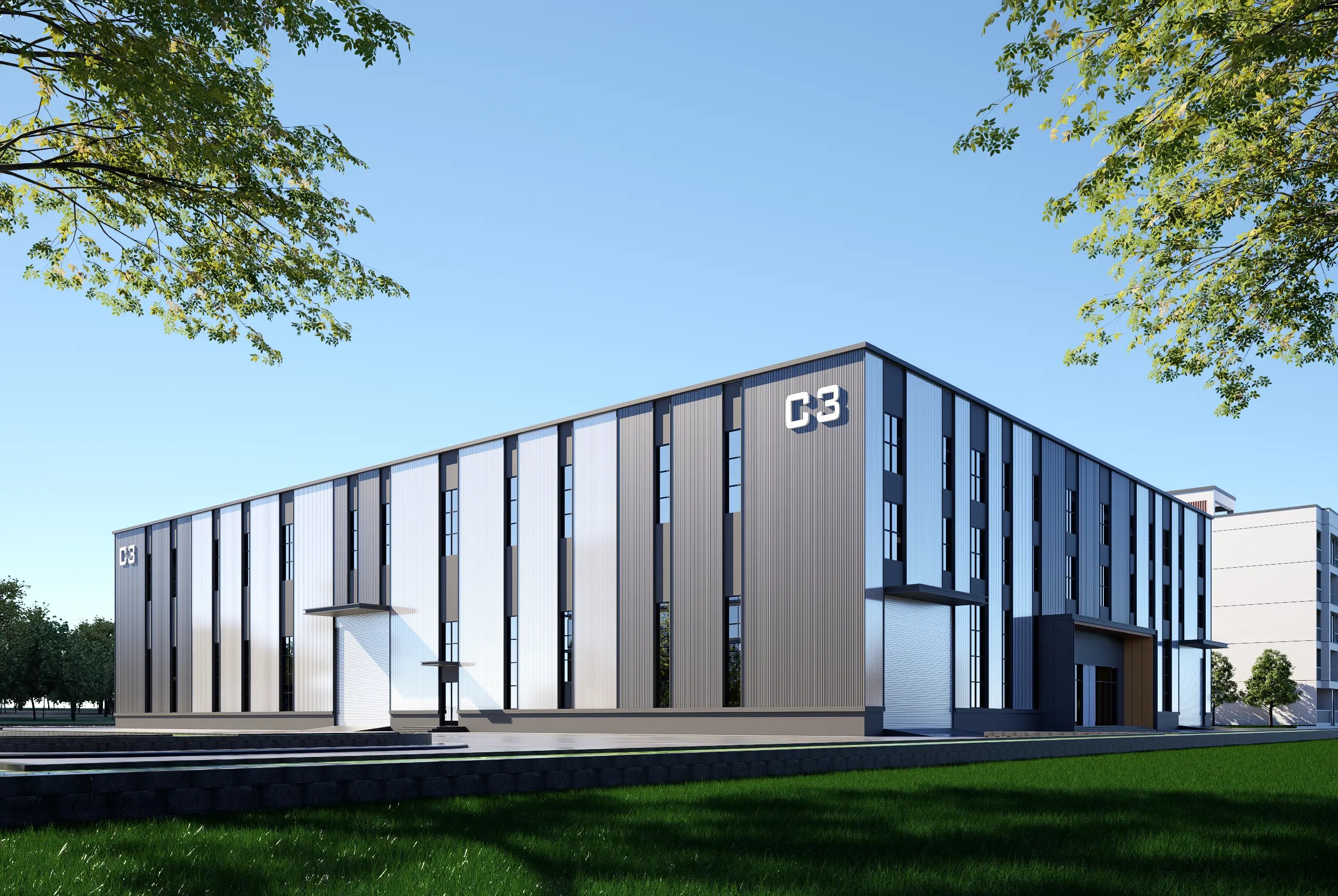 Side facade rendering