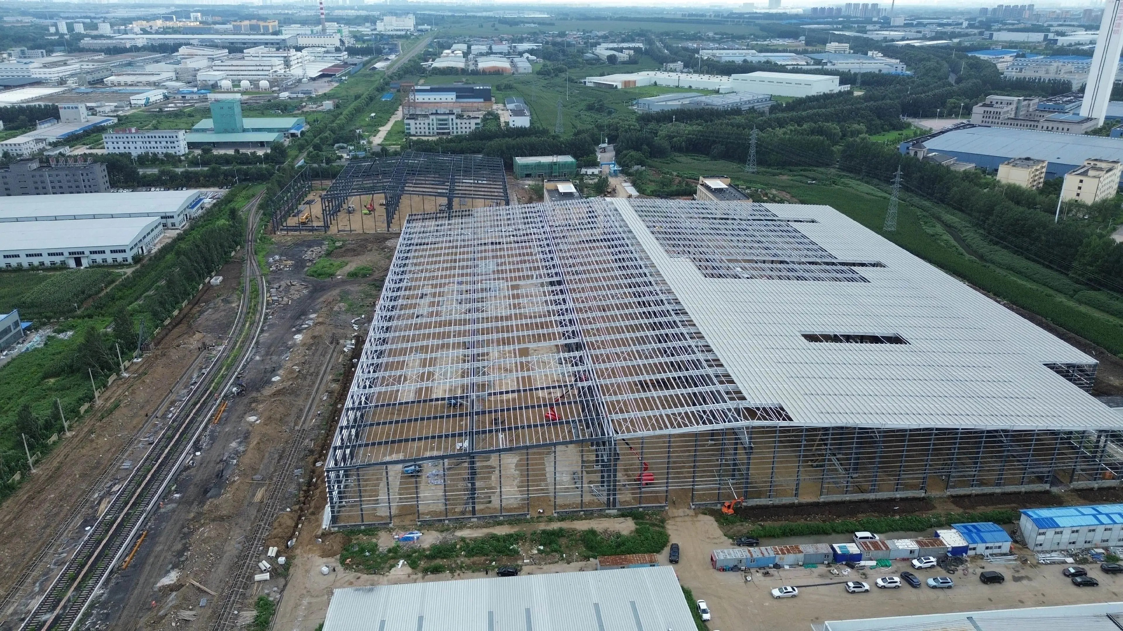 Drone view of the vast structural layout
